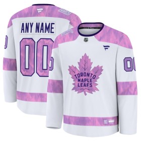 Dresovi Toronto Maple Leafs 2024-25 Fanatics Hockey Fights Cancer Practice Custom Bijela - Muške